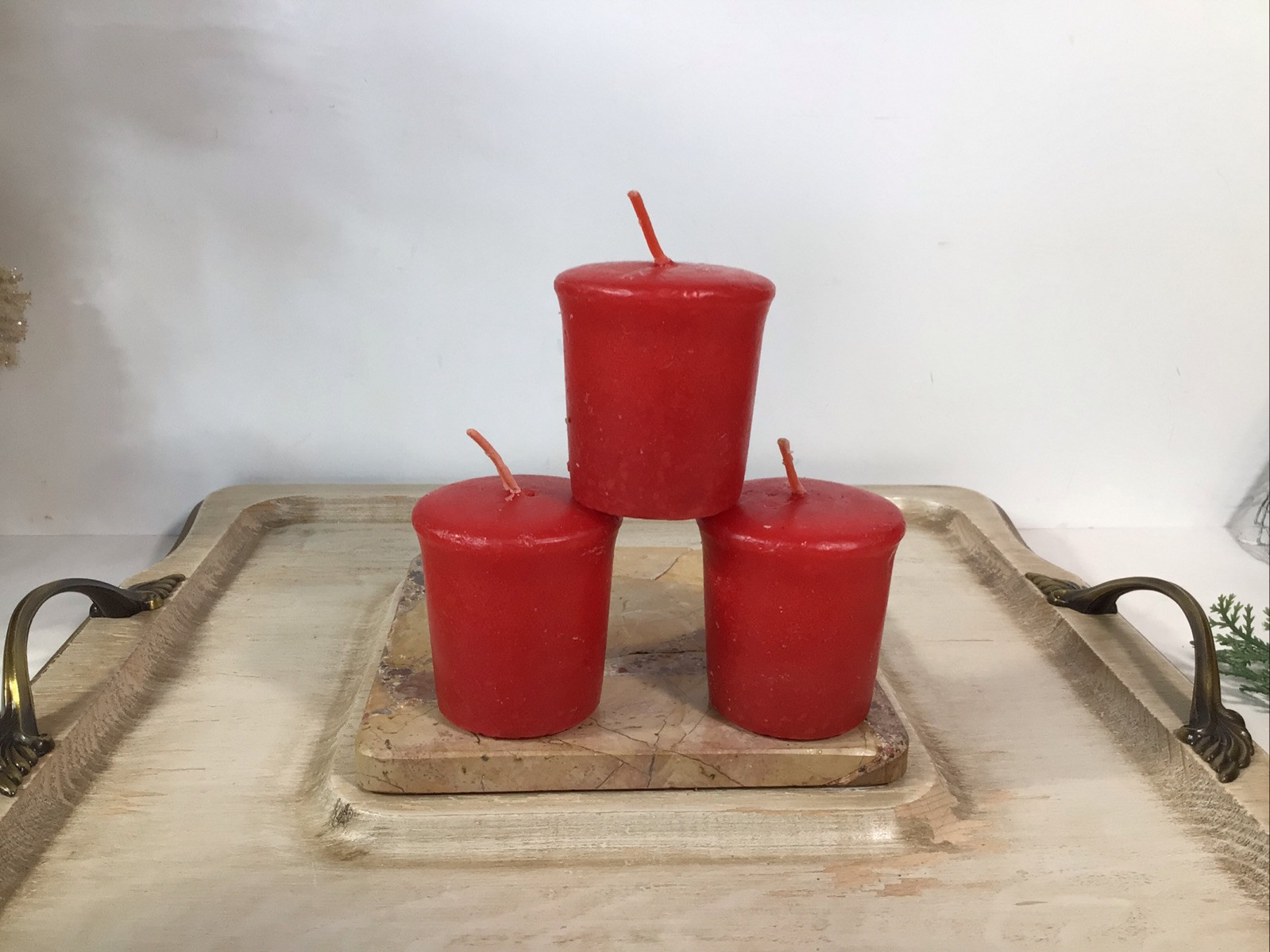 Yankee Candle “Home For The Holidays” ~Lot Of 3~Votive Size 1.75 oz~Retired~READ