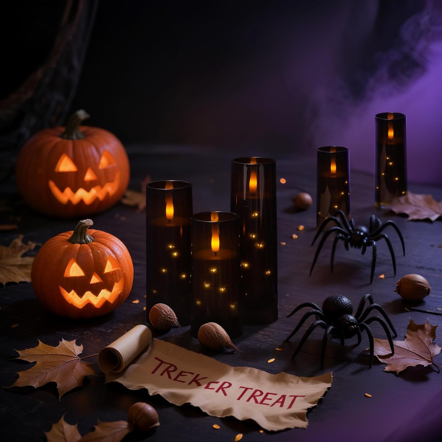 Flameless Candle with Remote Timer – 9 Flickering Acrylic Battery Operated LED