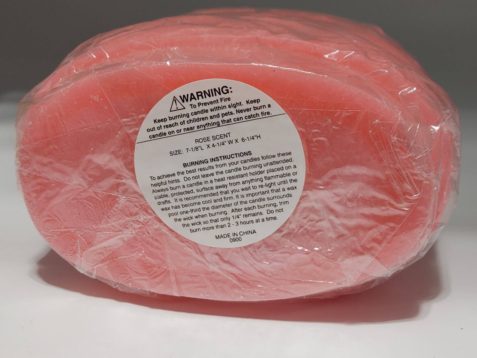 Casa Lumina Rose Scented Oval Floral Carved Candle Large Valentines Gift New