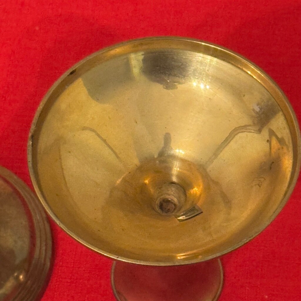 Vintage Brass Copper 3″ Candle Holder Made in India