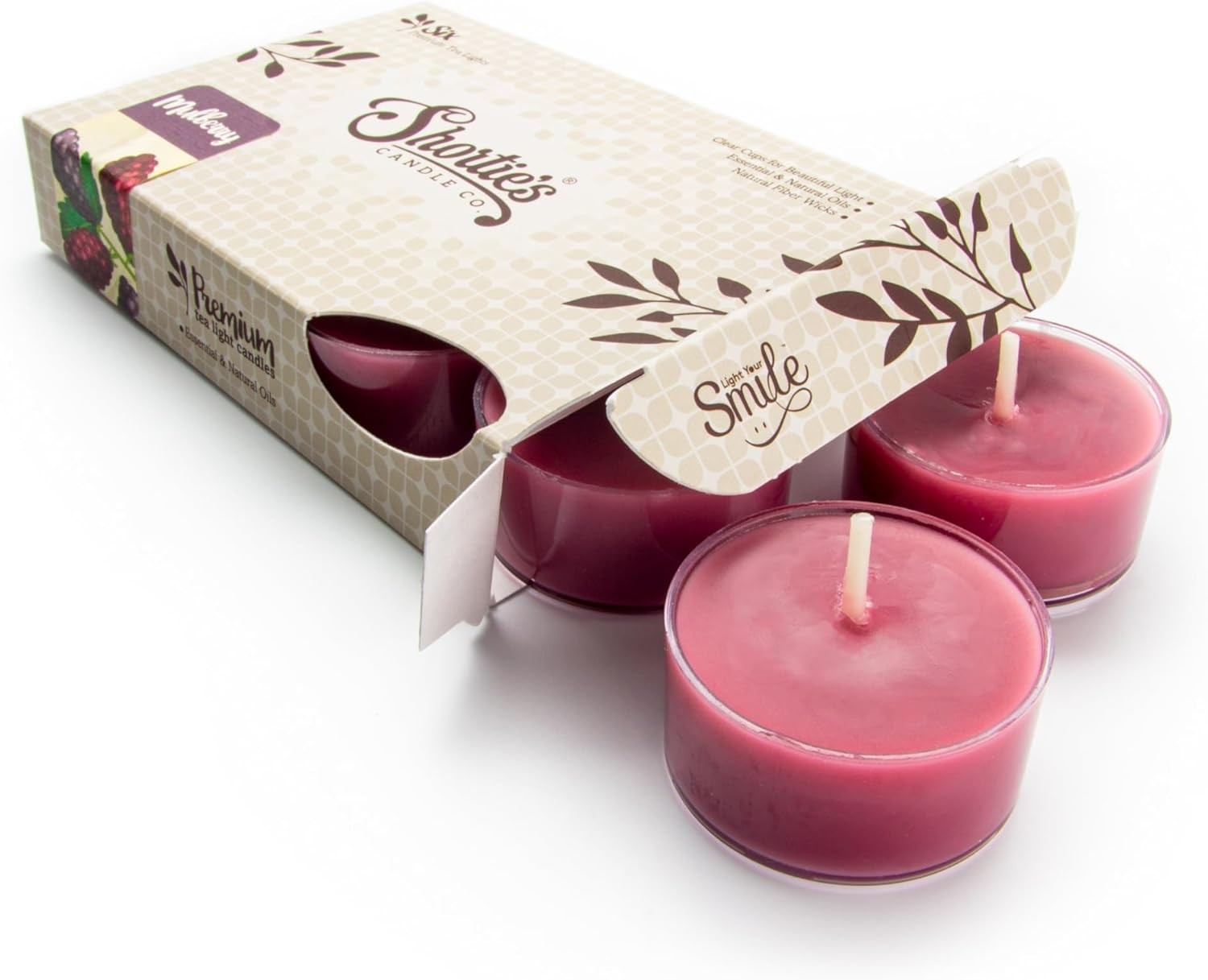 Bayberry Fir Premium Tealight Candles – Highly Scented with Essential Oils – 6