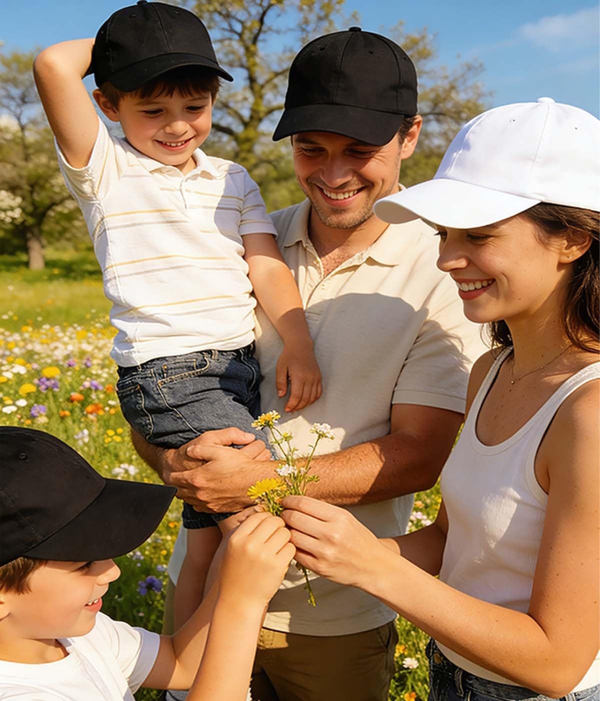 Bulk Adjustable Polyester Baseball Caps DIY Plain Hats For Party Outdoor Sports