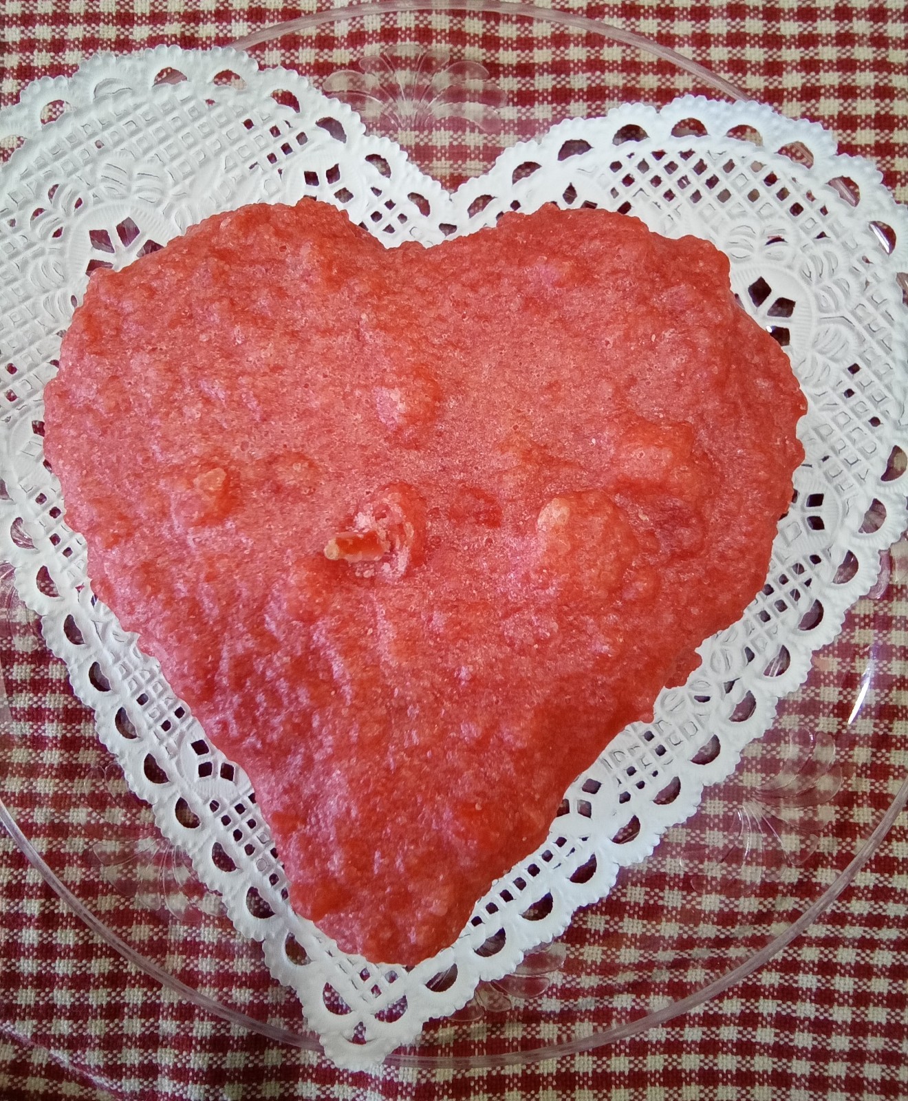 Valentine’s Primitive style Heart Candle handcrafted Scented 4 in. Love romance