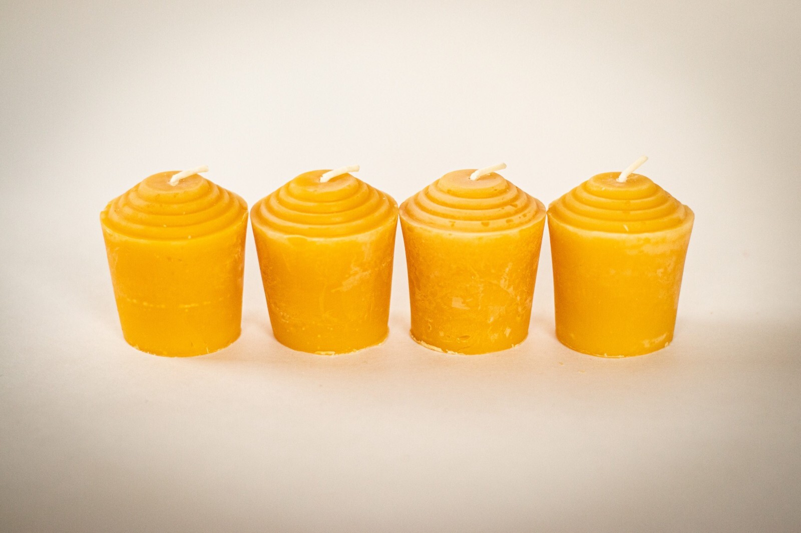 100% Pure Beeswax Votive Candles, Unscented, 15 Hours Each, Packs of 12 or 24