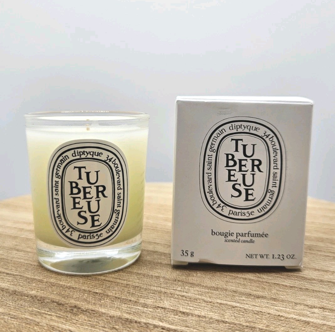 NEW Diptyque TUBEREUSE Scented Candle 1.23 Oz 35 g Mini Votive Travel Size NWB