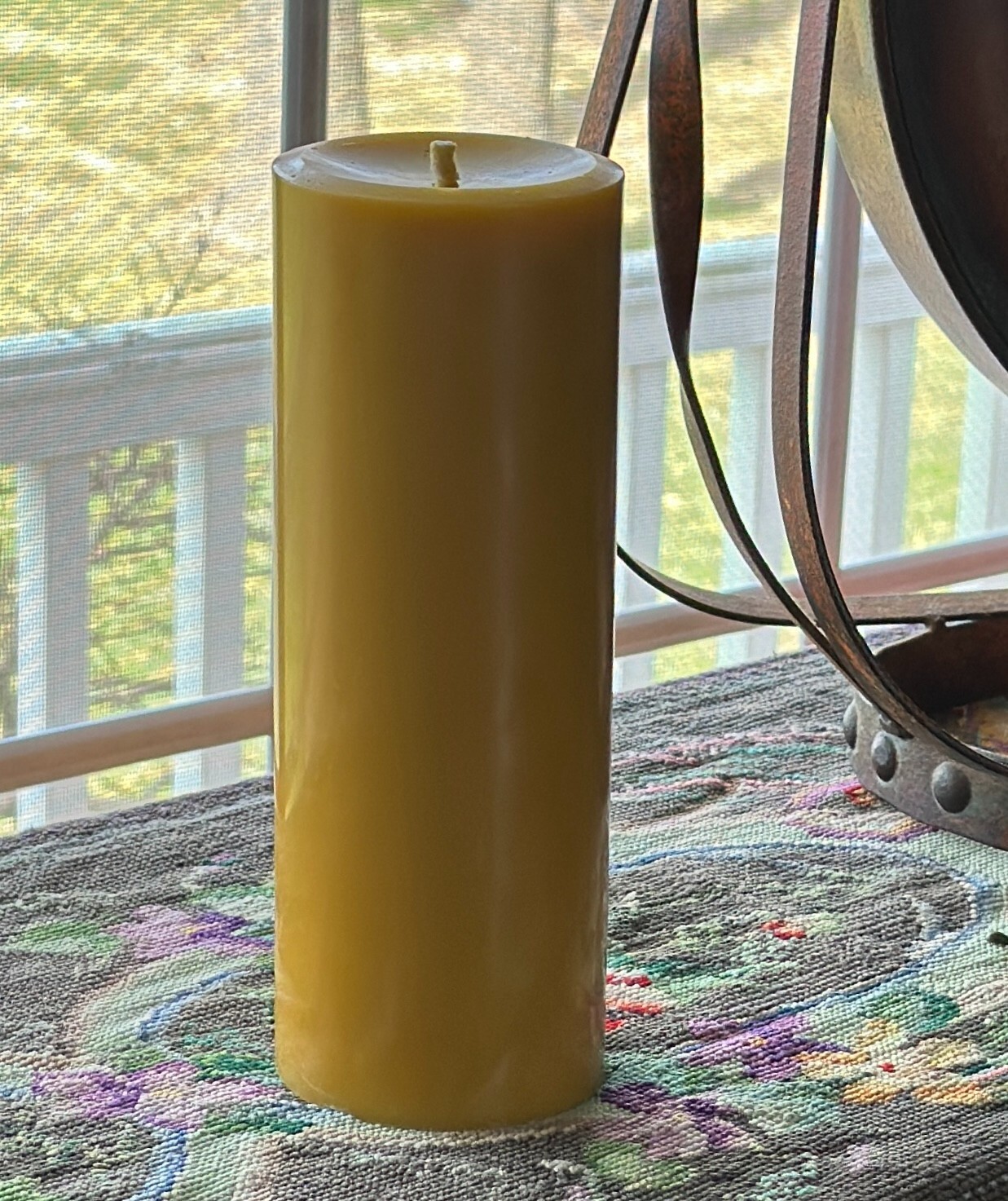 Handmade 100% Pure Beeswax Pillar Candles 100% Cotton Wick 3″ Thick