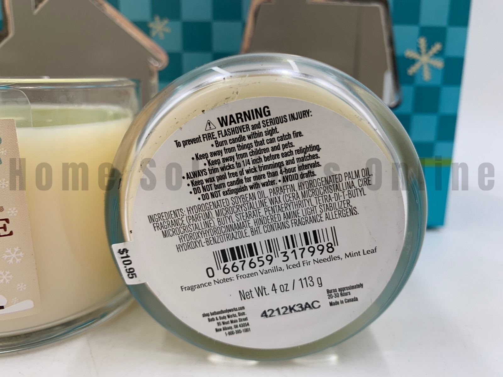 Bath & Body Works Vanilla Snowflake Single Wick Candle Gift 4 Oz Set of 3 #3069