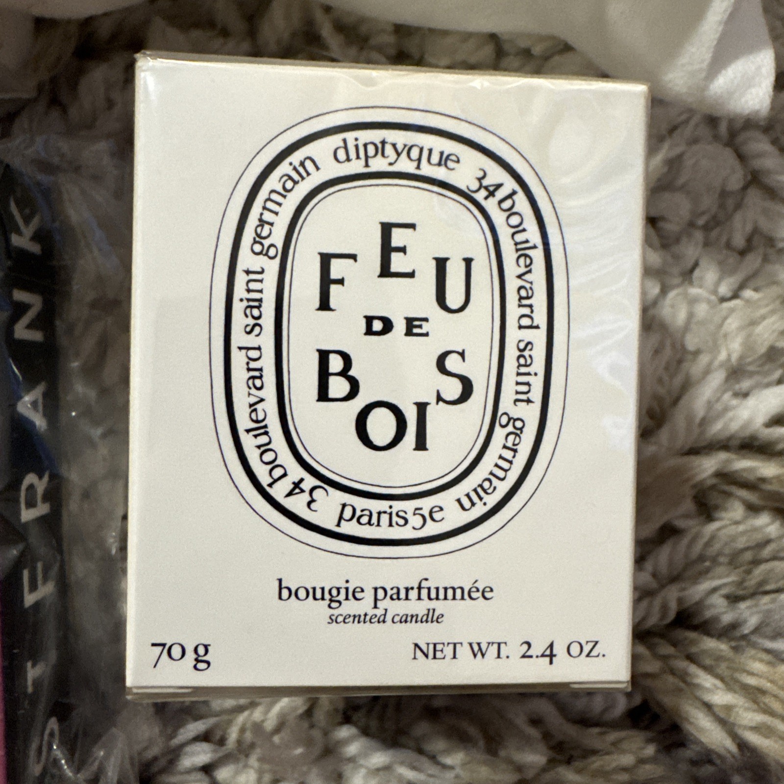 GIFT BOX Feu de Bois (Firewood) Mini Candle 70 g DIPTYQUE + Rangoon Match Set B