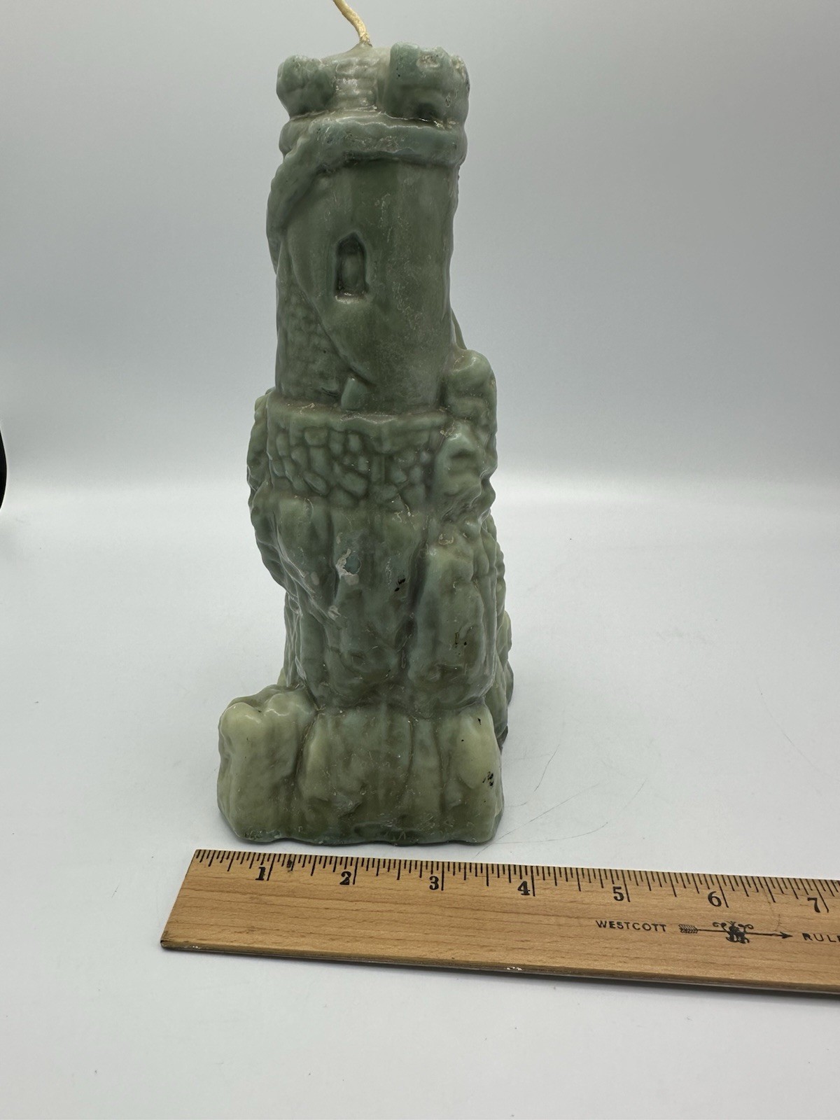 Vintage 70-80s Wax Castle Candle Art Sculpture Fantasy Medieval Gothic Display