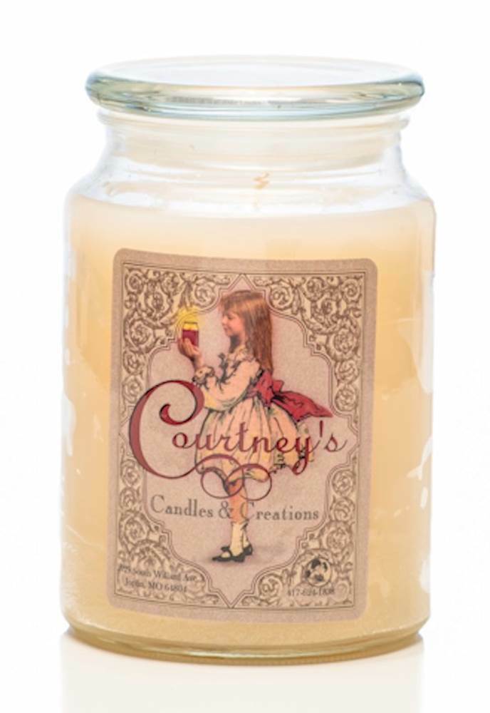 ALMOND CREME – Courtneys Candles Maximum Scented 26oz Large Jar Candle