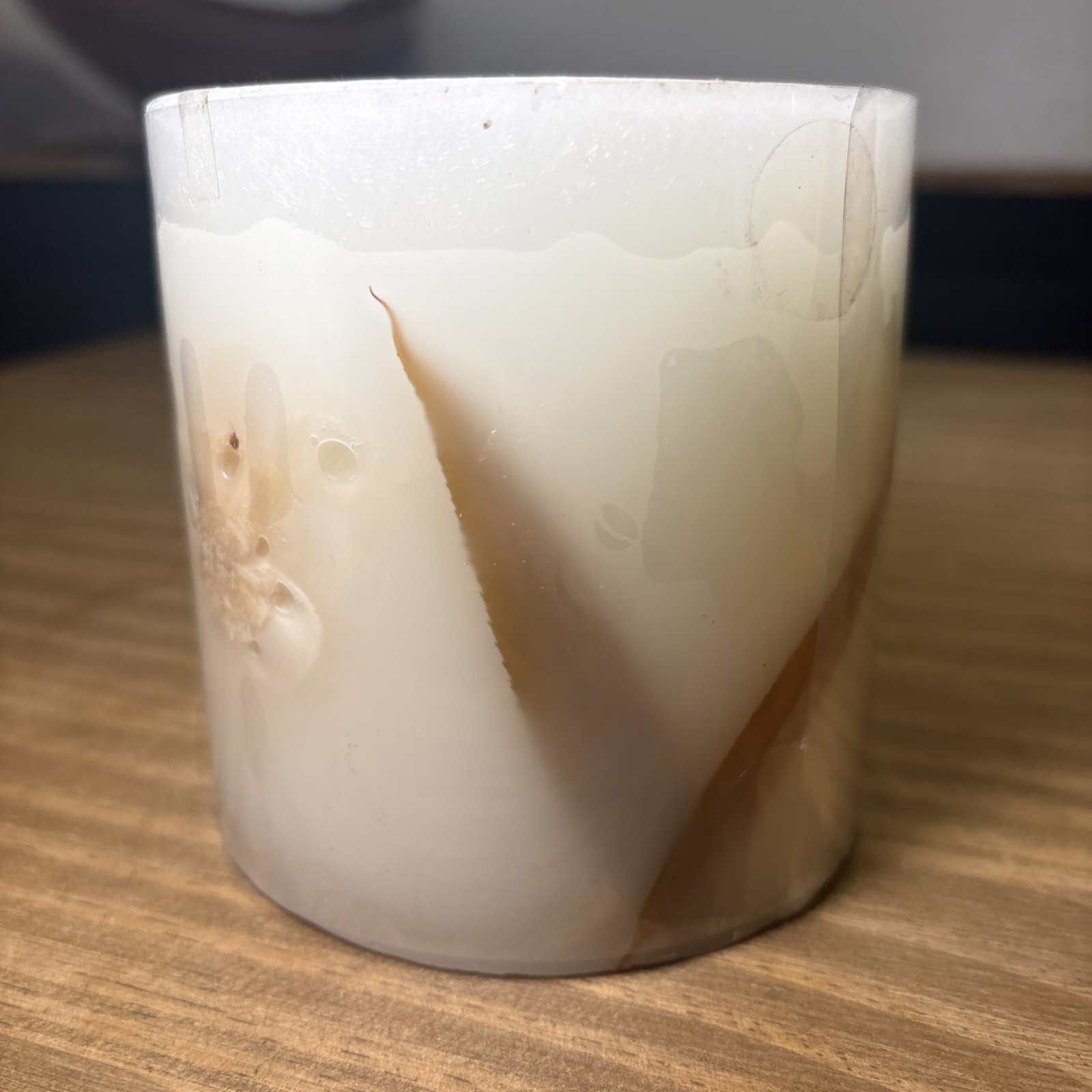 Pottery Barn Paperwhite botanical Candle 4″x4″ Wax Pillar Never Lit