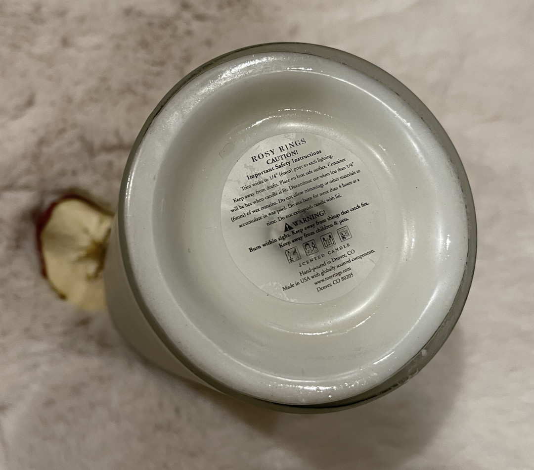 Anthropologie Rosy Rings Candle Apple Cinnamon 16 Oz Fragranced Glass SPICE