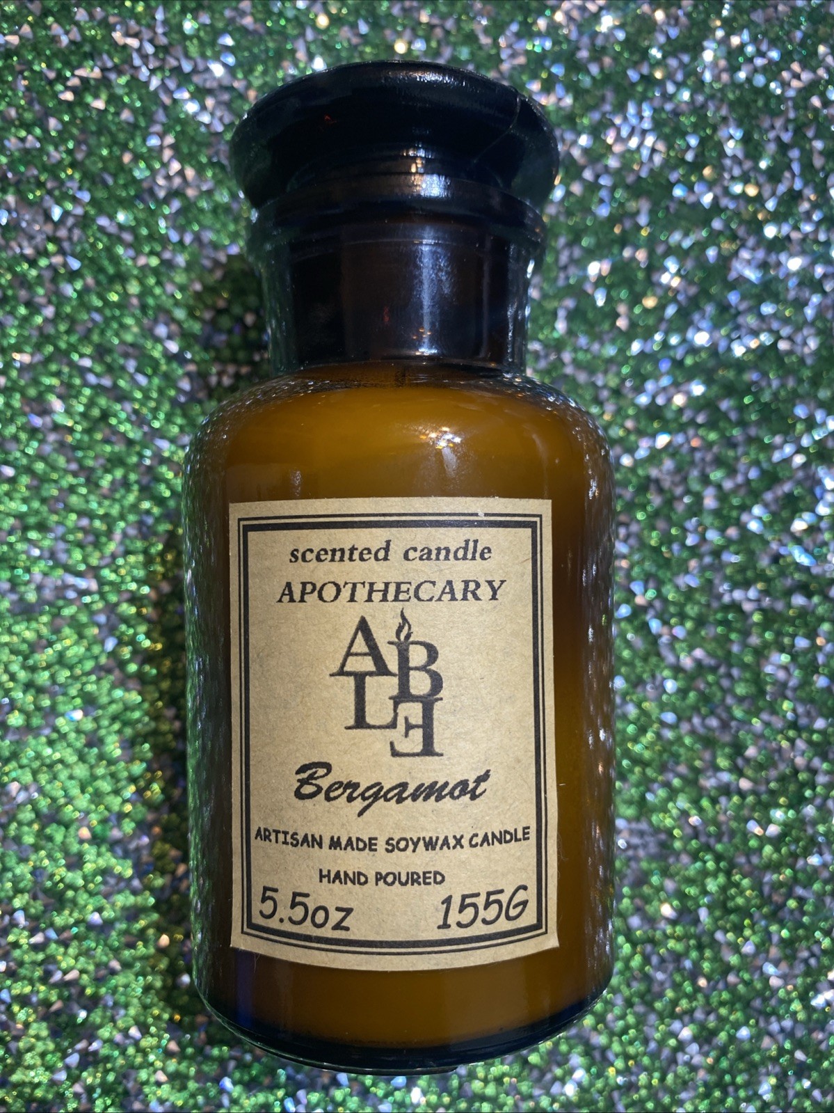 2-Pack NEW ALBE Apothecary Scented Candle 5.5oz – 155G – JASMINE & BERGAMOT