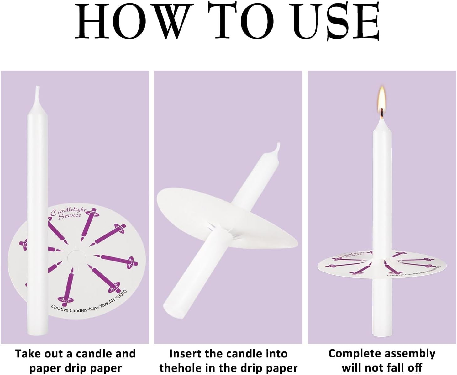 100 pcs Church Candles with Drip Protectors for Devotional Candlelight Vigil …