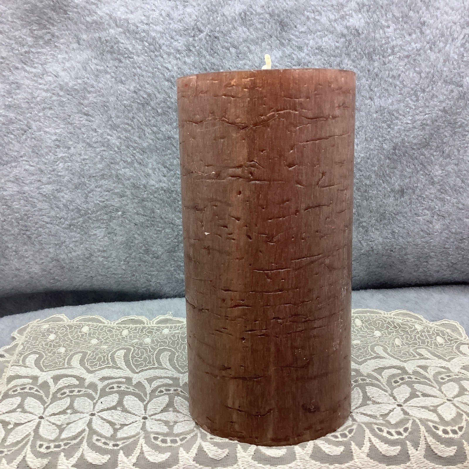 Bullfrog Light Co. Pillar Candles 9”x 3” Tan / Brown Birch Bark Retired Chx, USA