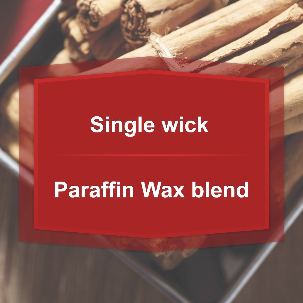 (2 pack) Single-Wick Scented Glass Jar Candle, Cinnamon, 20oz.