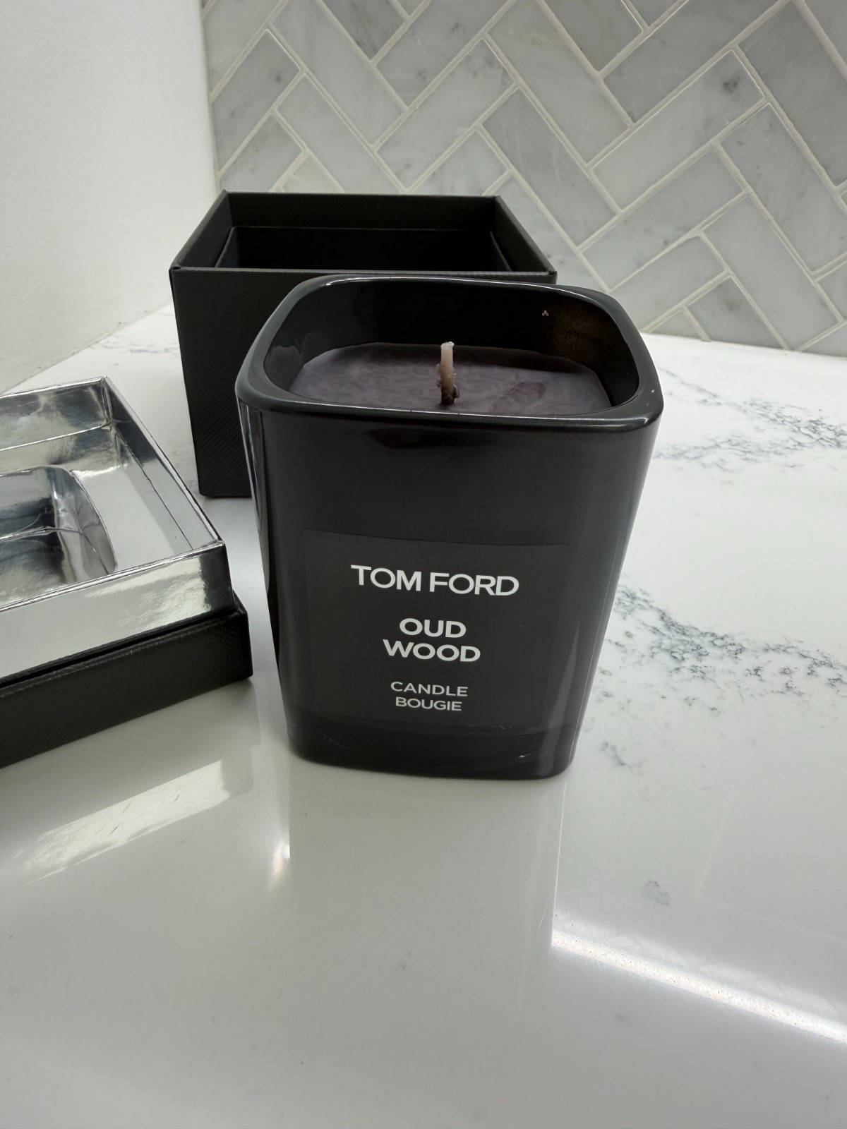 Tom Ford Oud Wood Candle, Full Size 2.25in/5.7cm, New Authentic