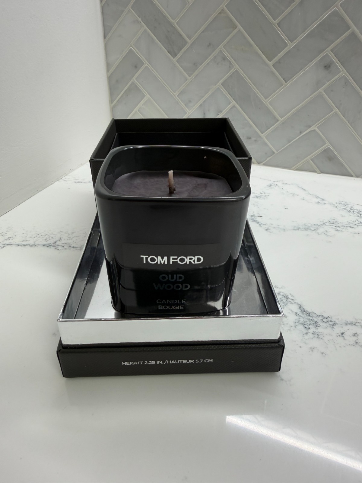 Tom Ford Oud Wood Candle, Full Size 2.25in/5.7cm, New Authentic
