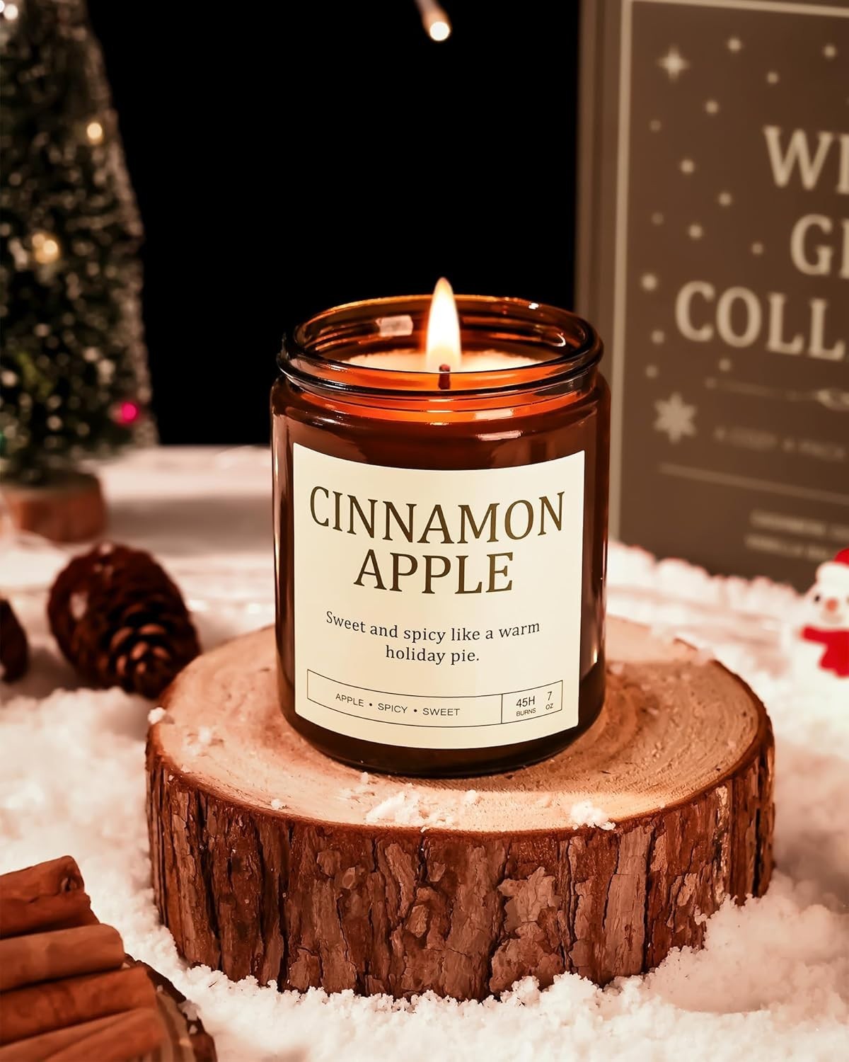 Men’s Candle Gift Set, 4 Pack Crackling Wood Wick Soy Scented Candles, 36oz M…
