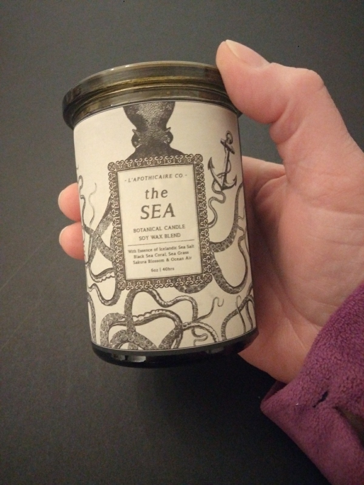 L’Apothicaire Co The Sea Botanical Candle Soy Wax Blend New