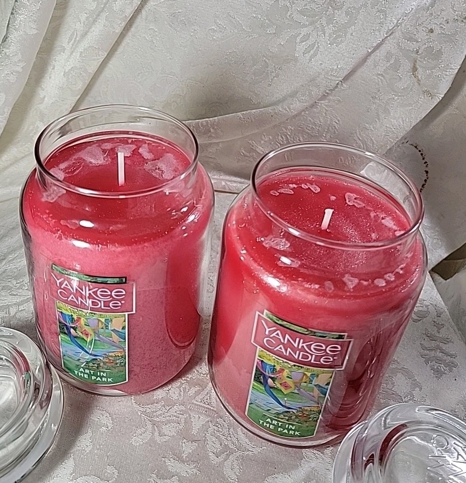 Yankee Candle Art In The Park Large Jar – Set of 2 – NEW – Retired Scent