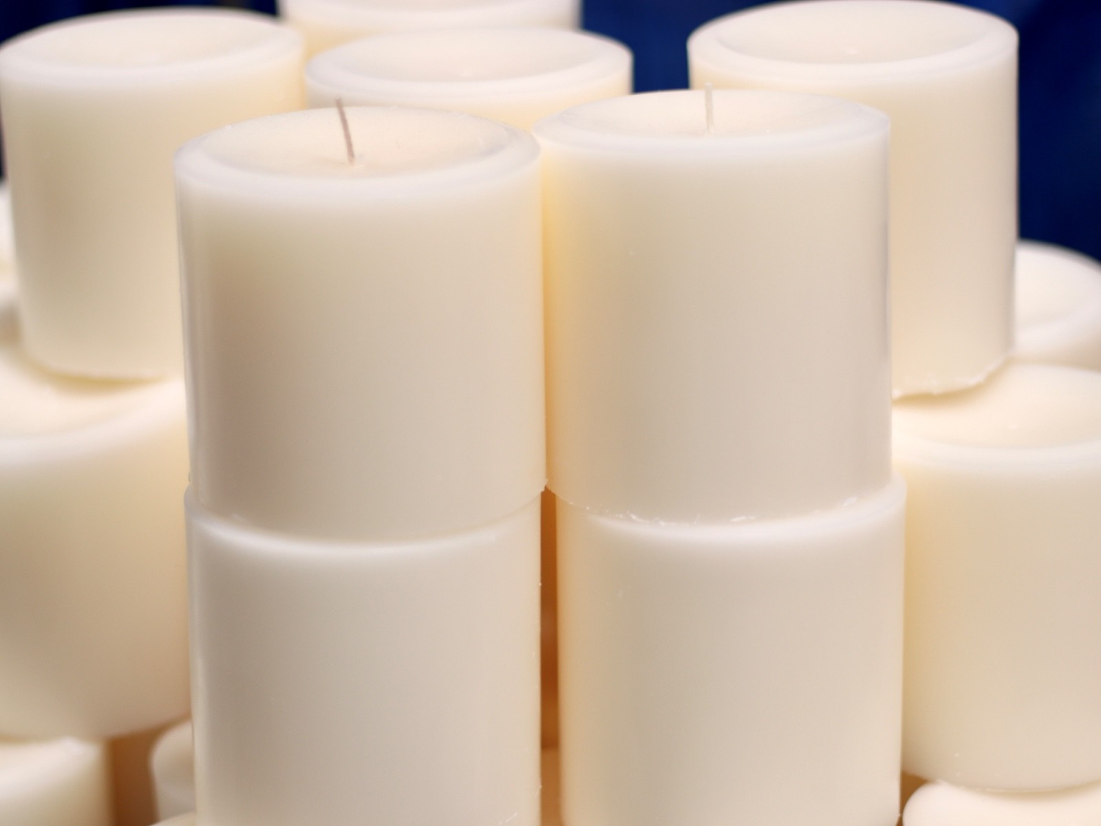 Ivory 4 x 4 inches Long Burn Unscented Pillar Candle
