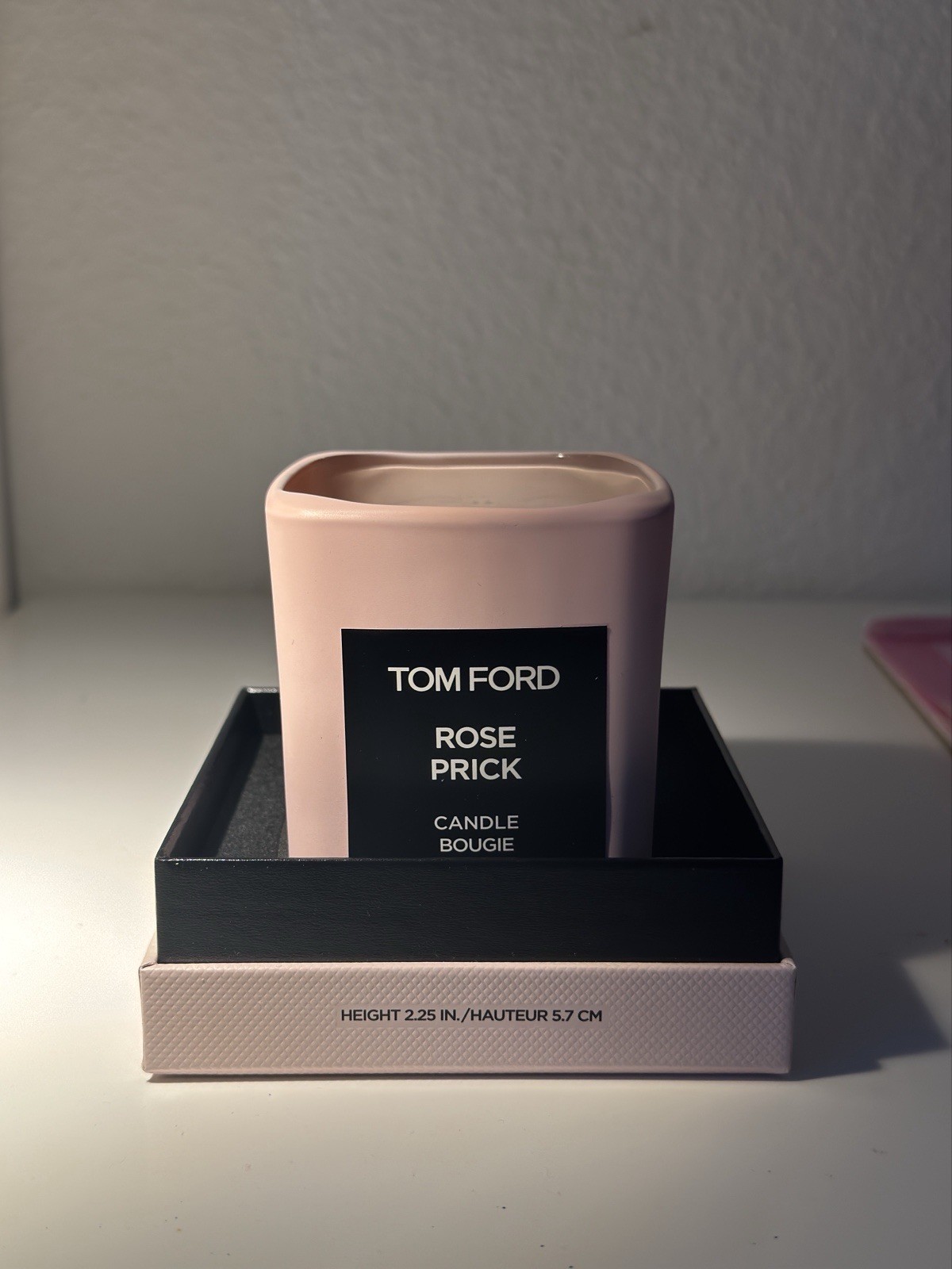 TOM FORD Rose Prick Scented Candle Pink Glass Jar Small 2.25in w/ Box