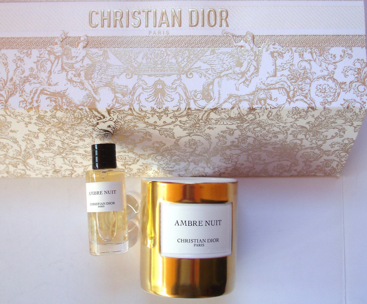 Christian Dior AMBRE NUIT Amber Perfume & Amber Nuit Candle Gift Box Limited Ed.