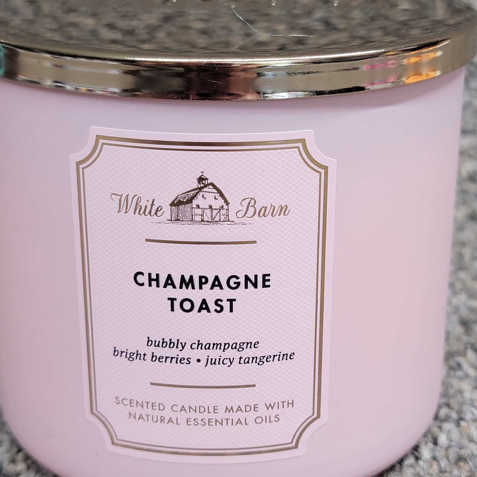White Barn Champagne Toast Scented 3 Wick Candle Burns 25-45 Hrs 14.5oz