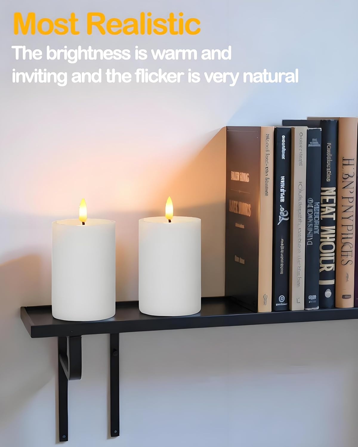3″X4″ Outdoor Waterproof Flameless Candles with Remote and Timers, LED