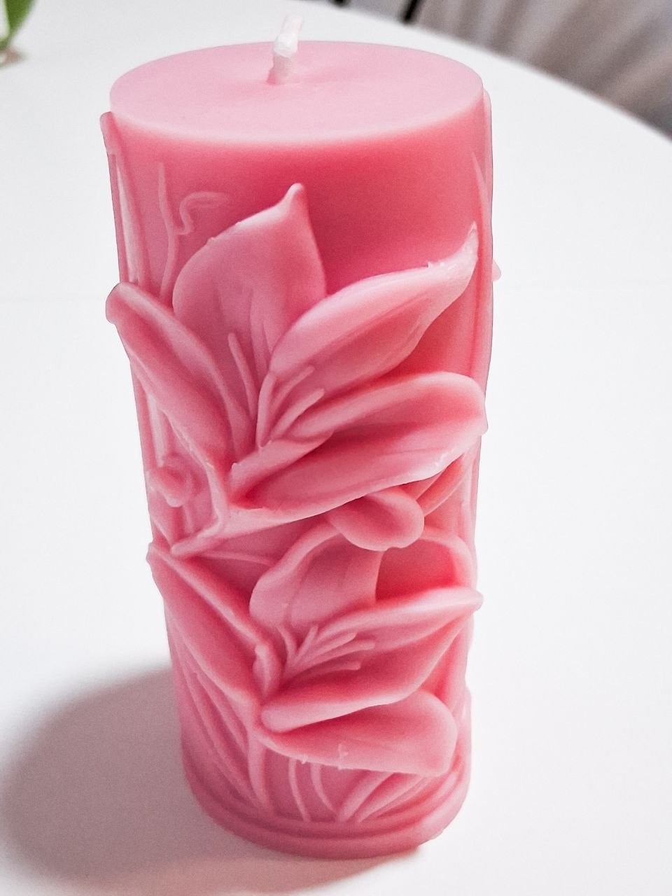 Handmade Natural Soy Candle , Lily Scent, Customizable
