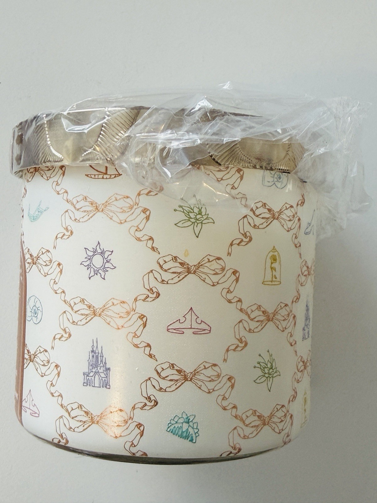 💛 Bath & Body Works DISNEY PRINCESS Life’s A Fairytale 3 Wick Candle Bow Topper
