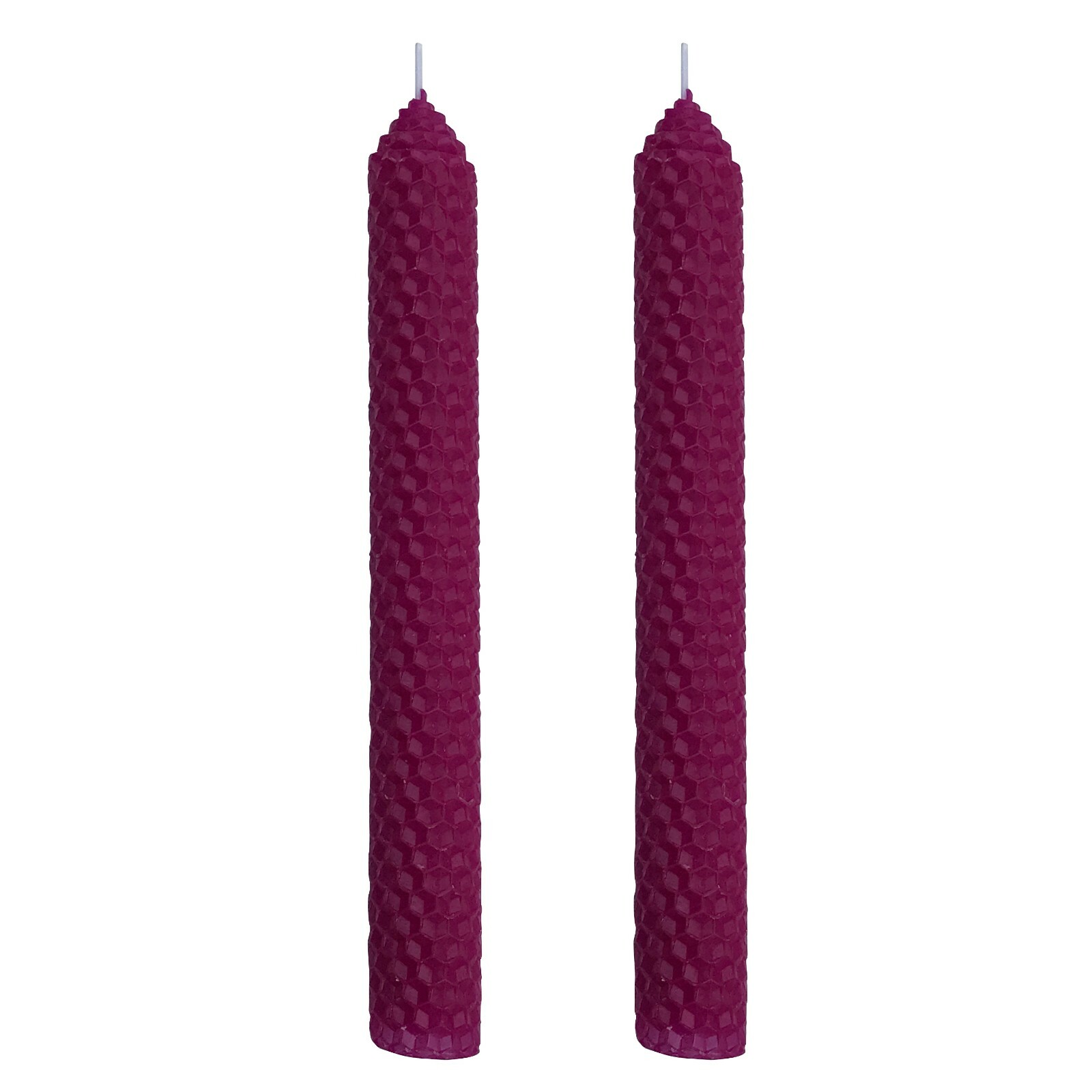 2 Set 1″ x 8″ Pure Natural Handmade Beeswax Honeycomb Hand Rolled Taper Candles