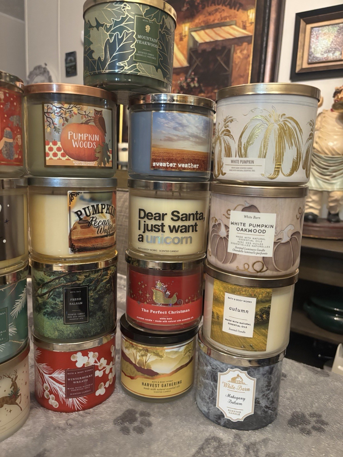 Lot Of 46 Bath And Body Works 3-Wick Candles Retired Scents READ