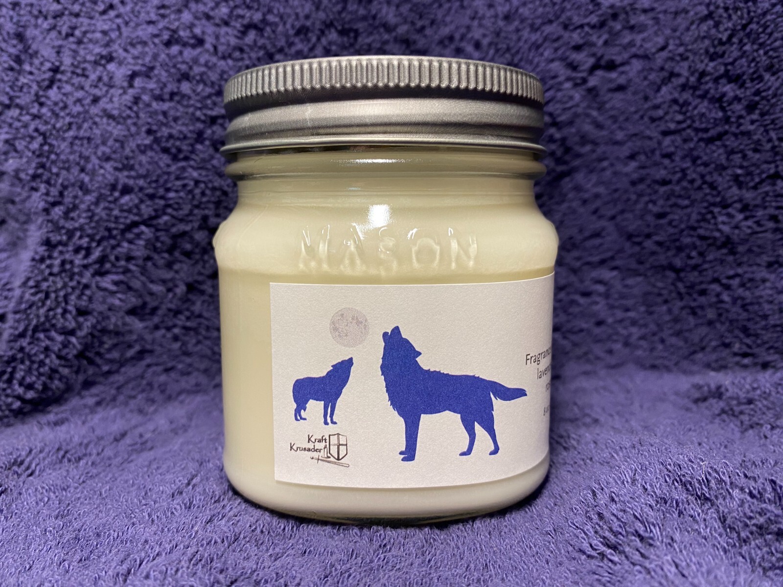 White Wolf handmade 8 oz. soy wax candle – Witcher – Ghost – Game of Thrones