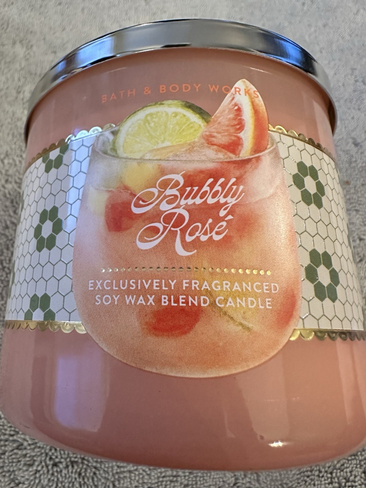 BATH & BODY WORKS Bubbly Rose Soy Wax 3 Wick Candle – Brand New & SOLD OUT!