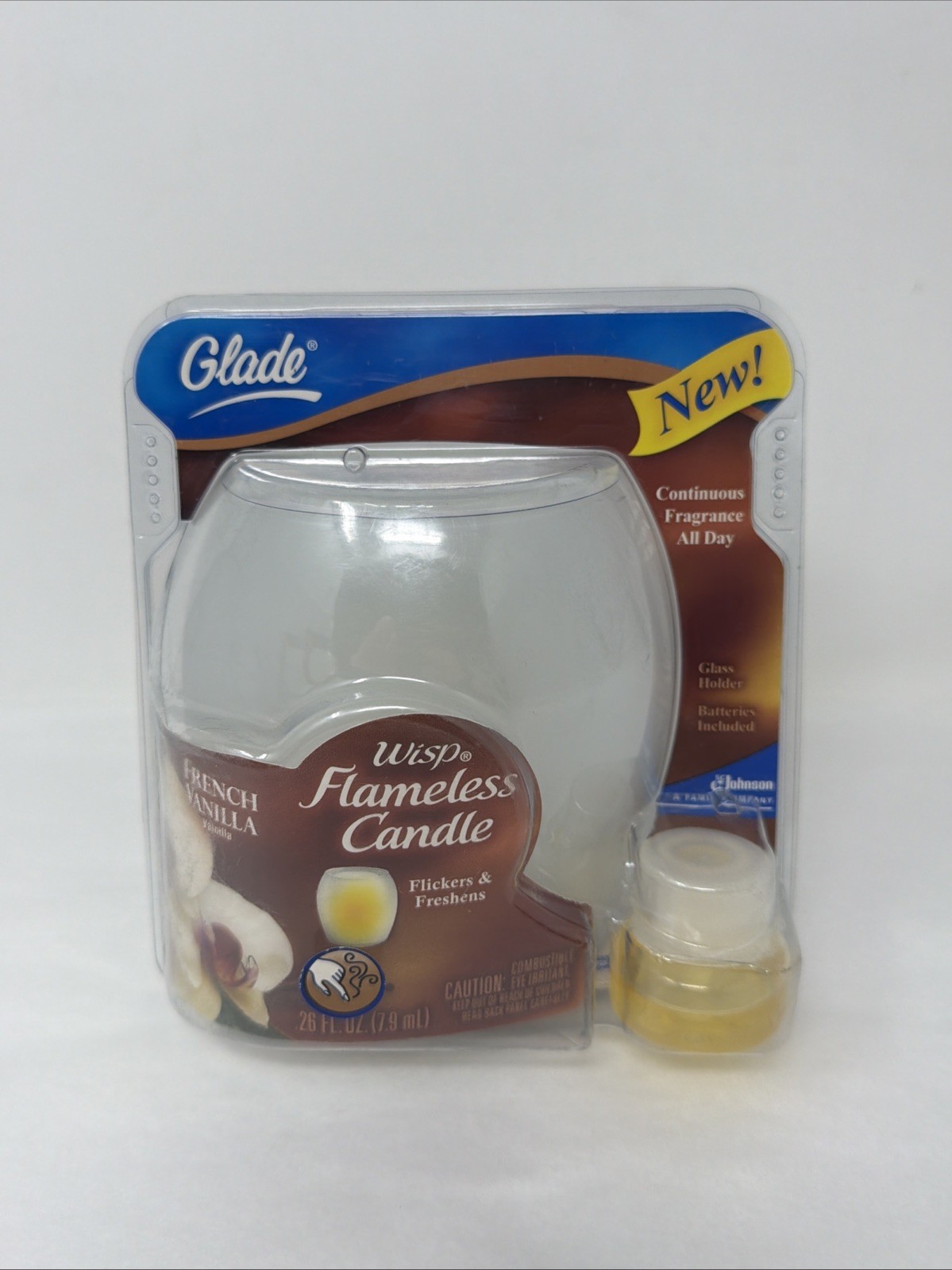 Glade Wisp Flameless Candle French Vanilla Scented Discontinued ~ New in Package