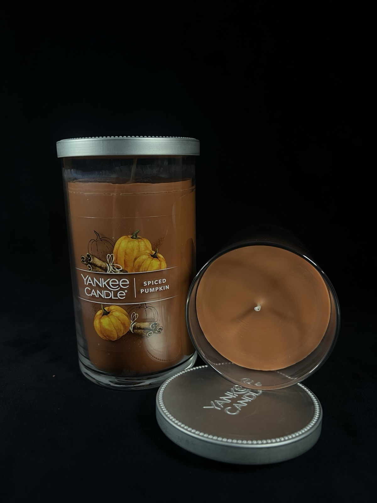 2-Yankee Candle Spiced Pumpkin🎃 Medium 14.25oz Tumbler Jar Candle BRAND NEW!