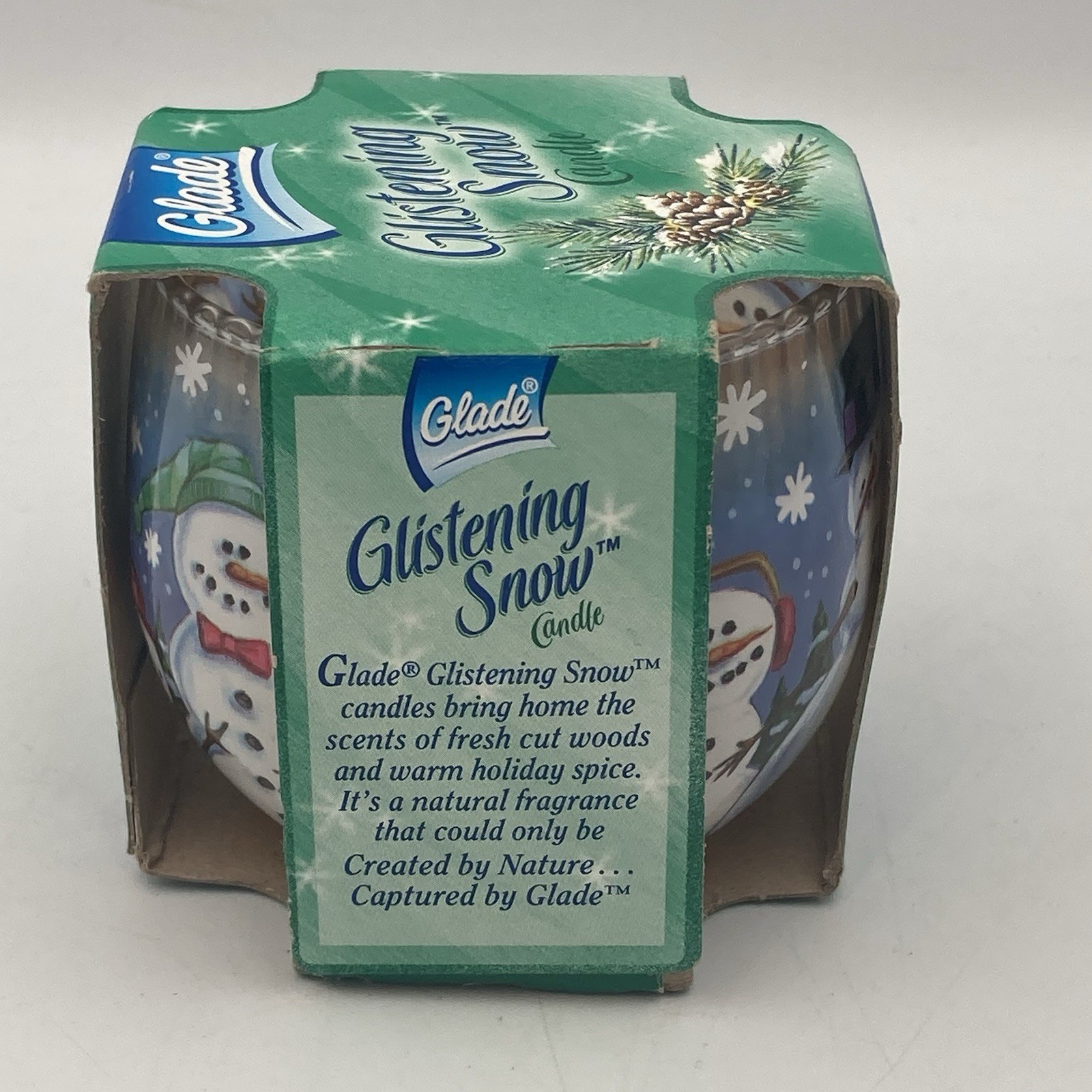 Glade Candle Christmas 2003 Gingerbread Spice Glistening Snow Apple Cinnamon