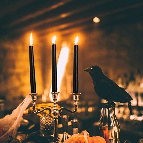 Black Taper Candles – Set of 14 Dripless Candles – 10 inch Tall, 3/4 inch