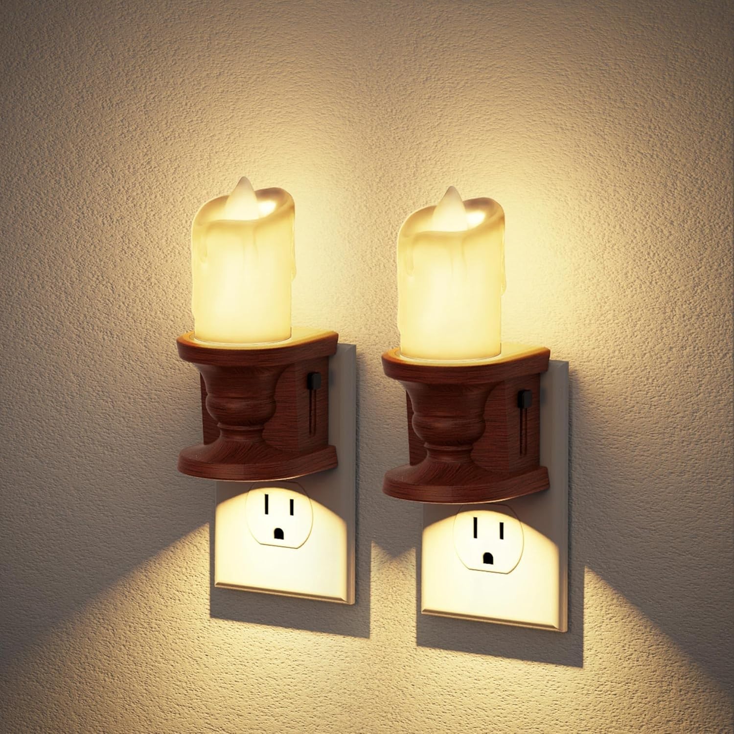 Soft White 2-Pack Nightlights with Dusk-to-Dawn Sensor, Perfect for Kids’ Rooms
