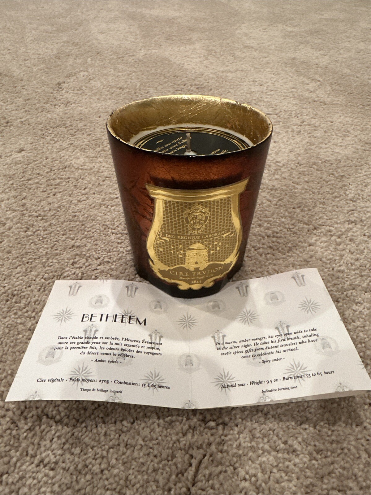 Cire Trudon Classic Fragrance Candle – Bethlehem 9.5oz (270g)