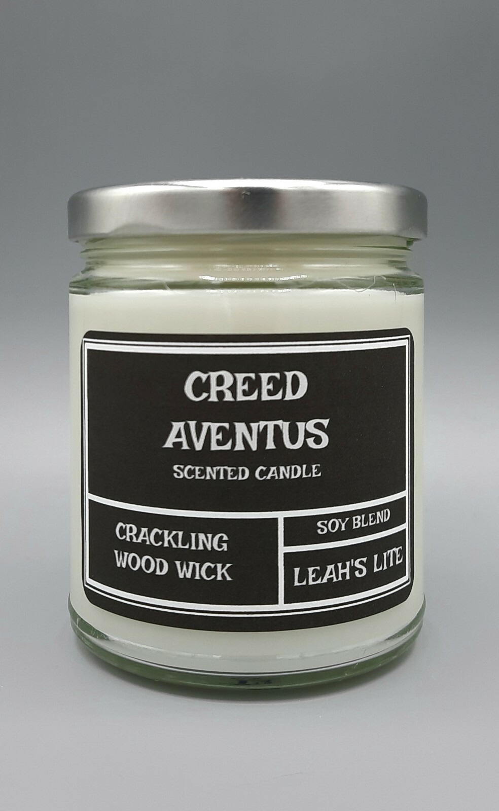 Wood wick * AVENTUS CREED TYPE * scented * Leah’s Lite Candle Co * 9oz