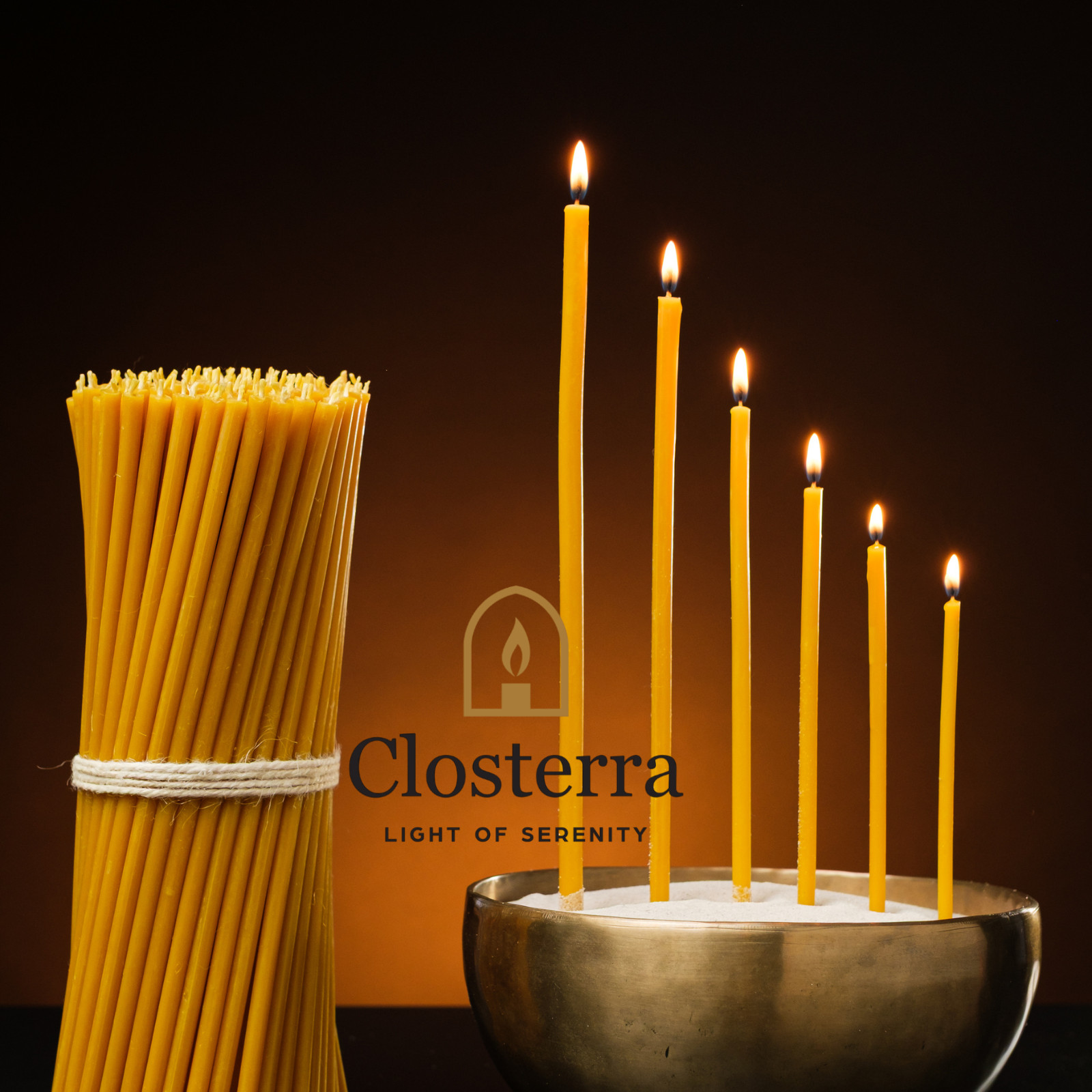 Pure Beeswax Thin Taper Candles 10.4″x0.28″ Orthodox Church Prayer Long Candles