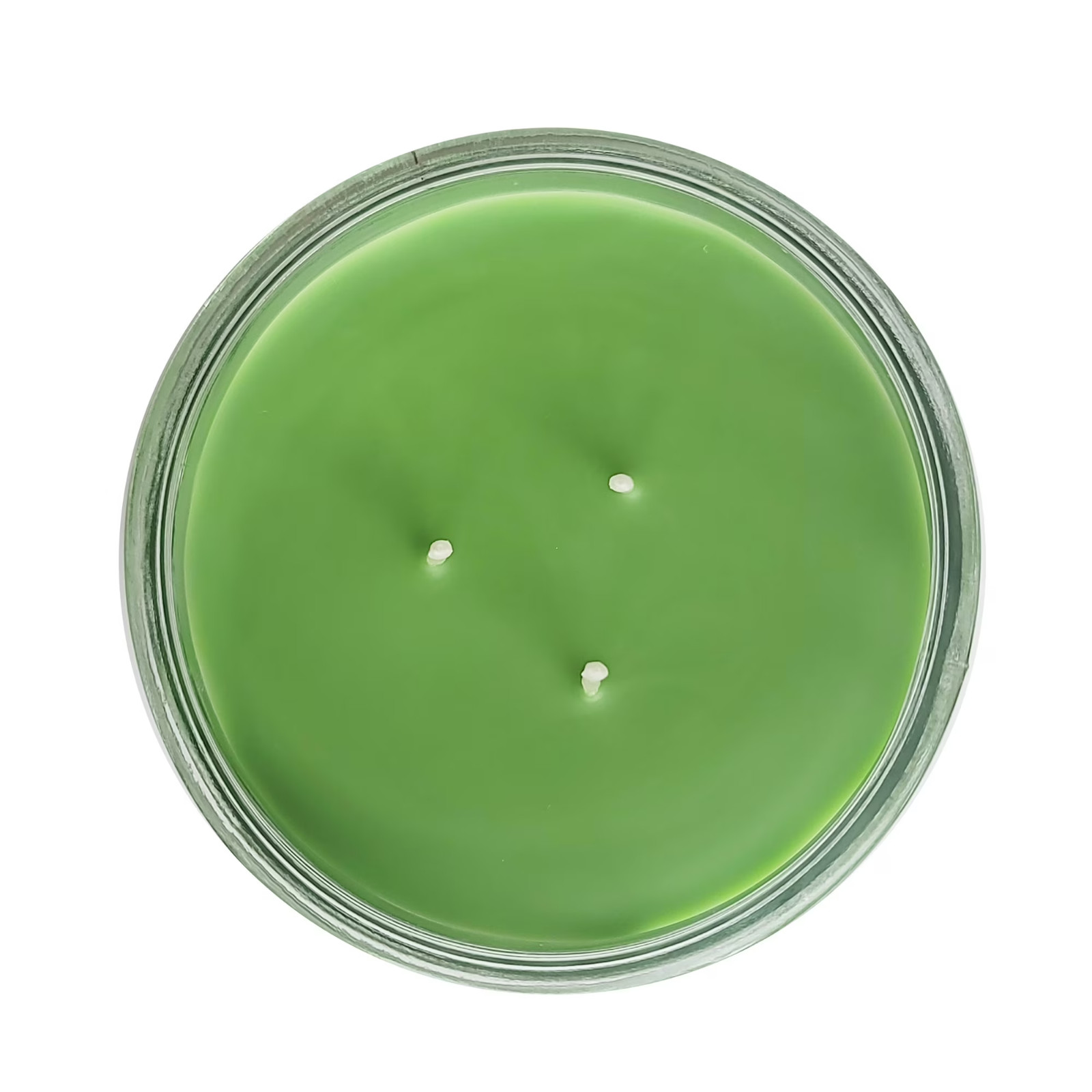 Mainstays 3-Wick Glass Jar Candle, Sweet Apple, Green, 11.5 oz