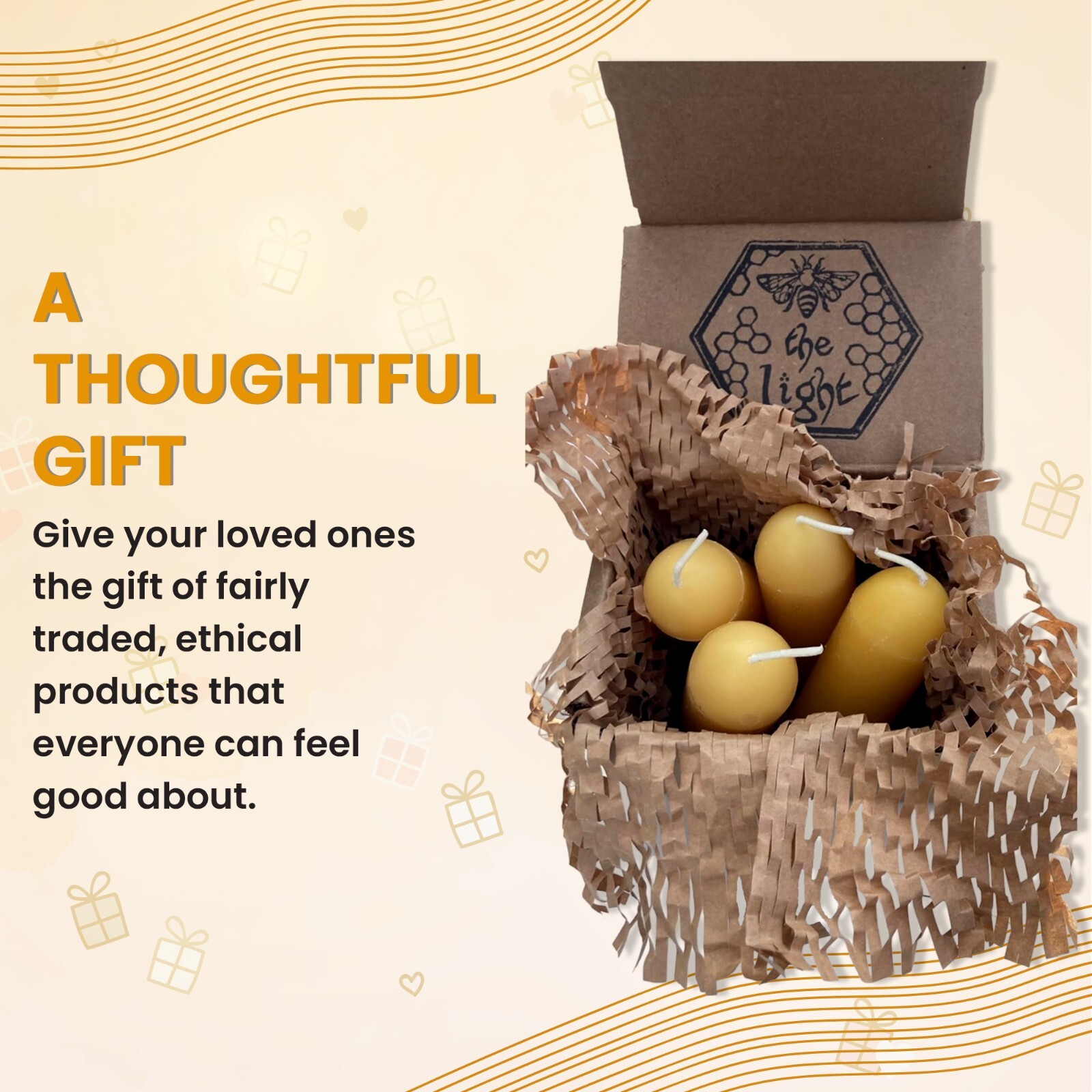 100% Pure Beeswax Lantern Candles (12 Hours Burn Time Each) – All Natural