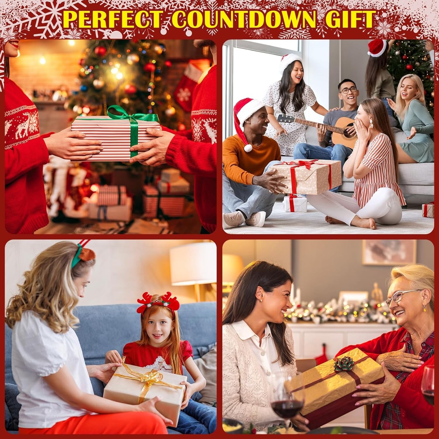 12 Pack Christmas Candles 12 Days of Advent Calendars Multicolor