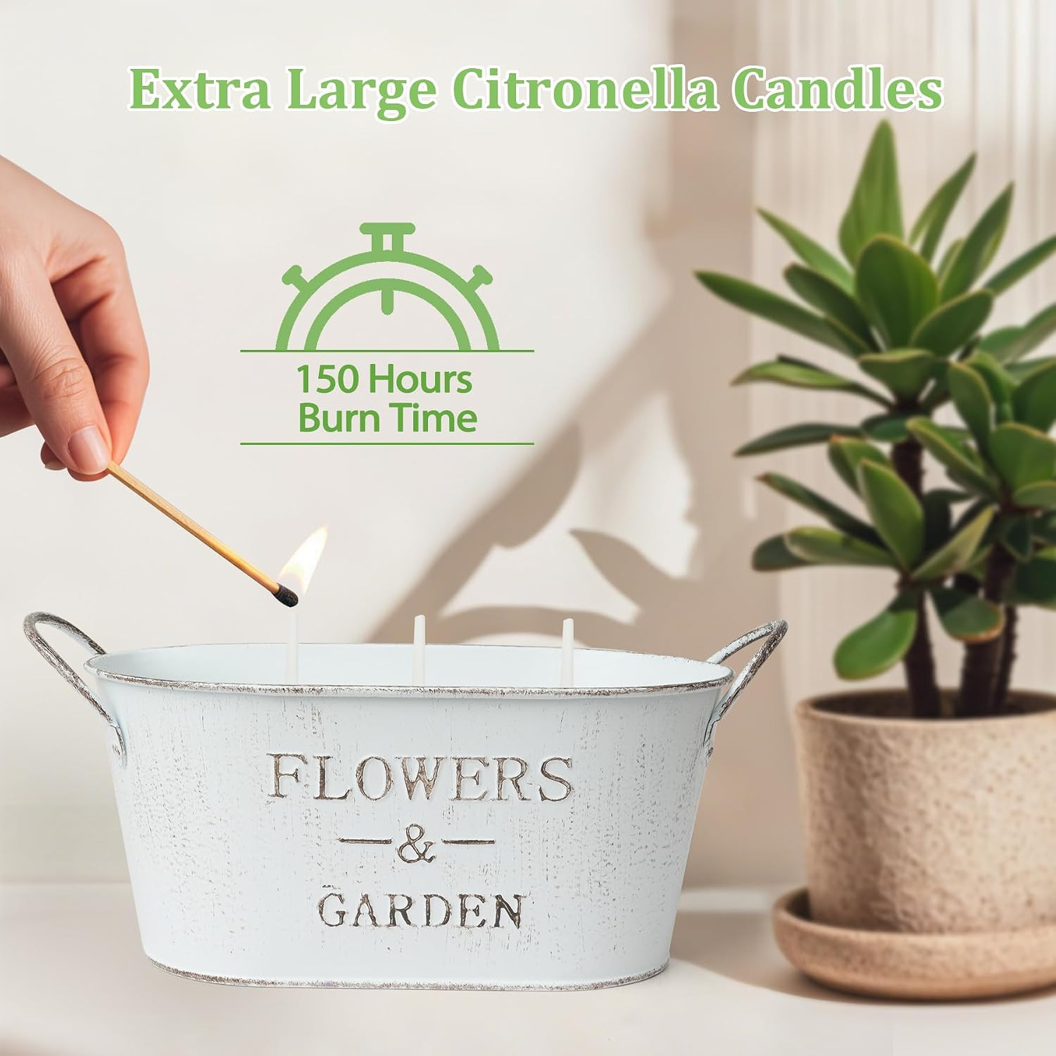 Citronella Candles Outdoor, 30oz Large for Patio Yard Home