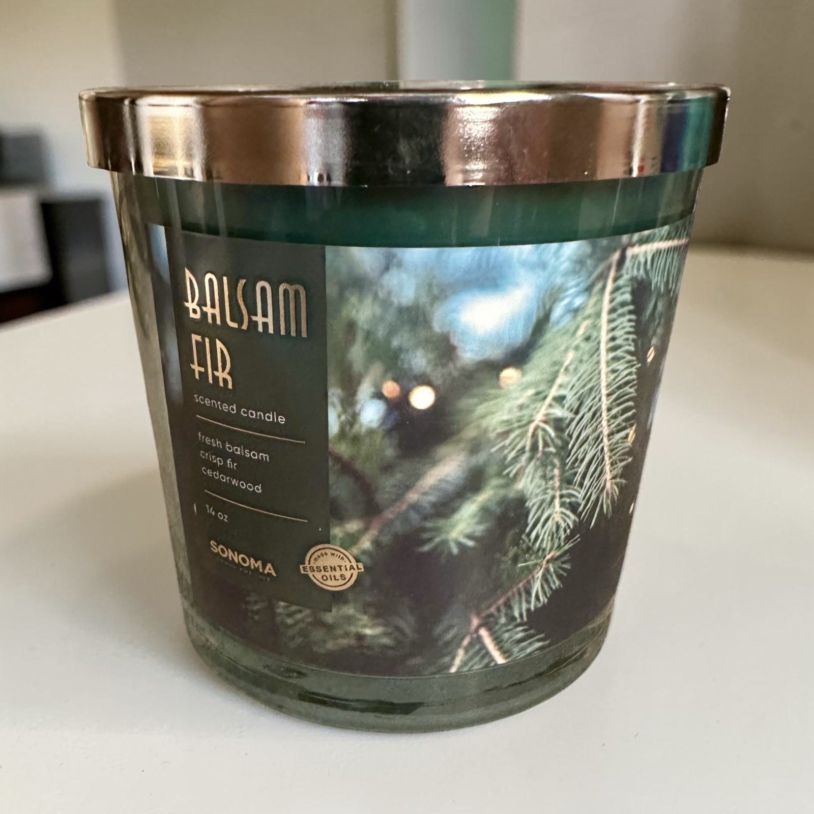 Sonoma Holiday Memories Christmas Holiday Winter Pine 3 Wick Candle 14 OZ New