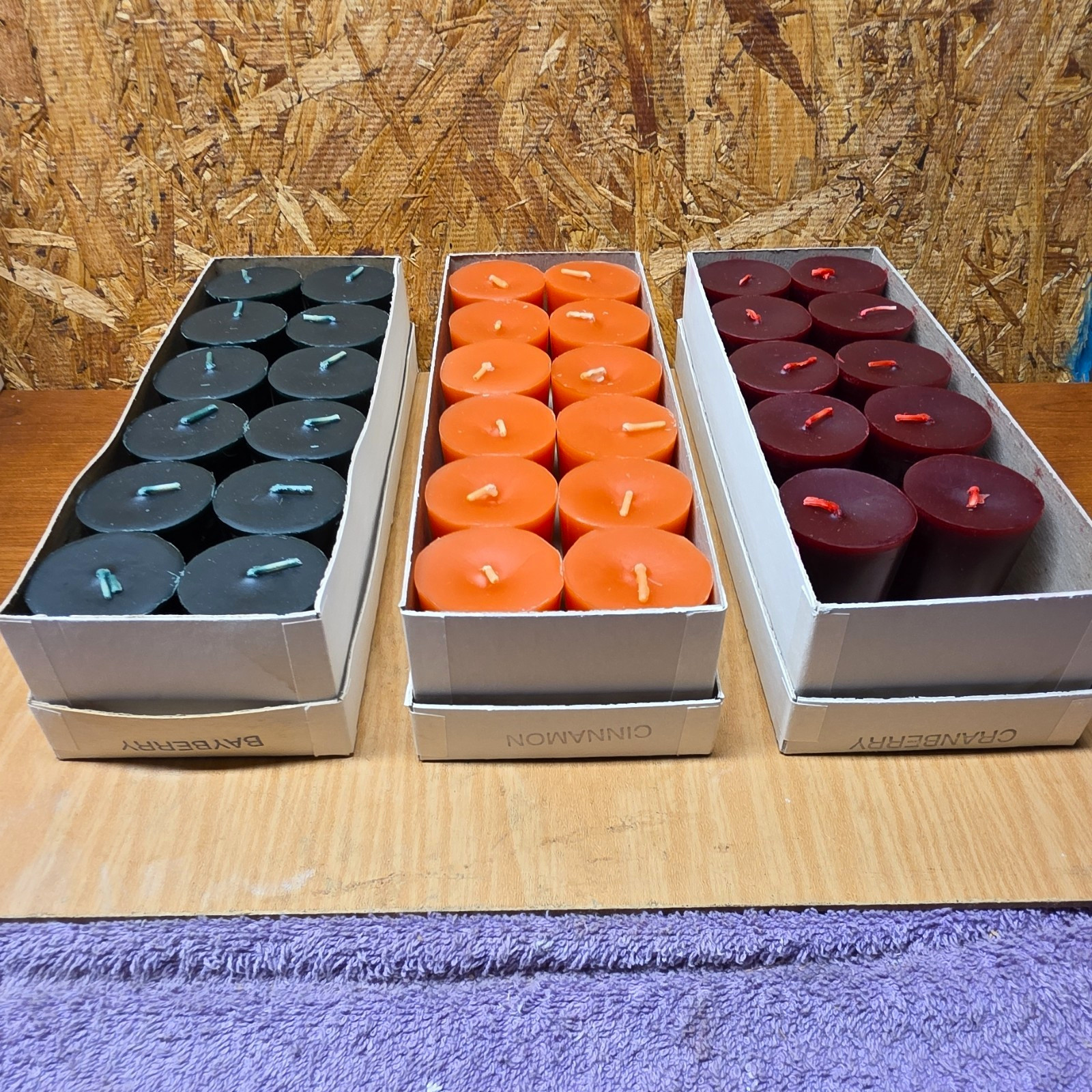 Assorted Holiday Scented Votive Candles Lot (Bayberry/Cinnamon/Cranberry) 10+